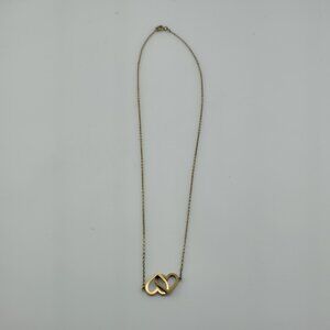925 Italy SU Gold Plated Heart Pendant Necklace 16"